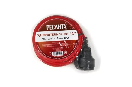 Удлинитель силовой б/катушки Ресанта СУ-2х1-10/0 (IP44) 61/118/1 купить в Когалыме