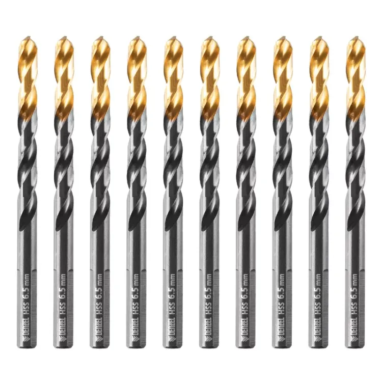 Сверло по металлу, 6,5 мм, HSS-Tin, Golden Tip, 10 шт. Denzel 717216 купить в Когалыме