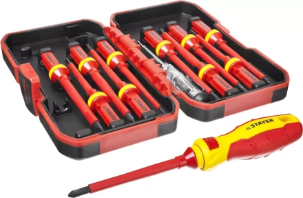 Набор STAYER "PROFI": Отвертки диэлектрические до 1000В, 13 предметов 25146-H13 купить в Когалыме