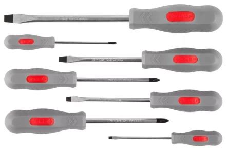 Набор ЗУБР "МАСТЕР": Отвертки, Cr-v, эргономичная двухкомпонентная рукоятка, 7шт 25065-H7_z02 купить в Когалыме