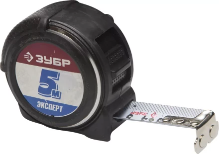 Рулетка ЗУБР "ЭКСПЕРТ" "АНТЕЙ", металлический обрезиненный корпус, полотно с нейлоновым напылением, 5мх25мм 34053-05-25 купить в Когалыме