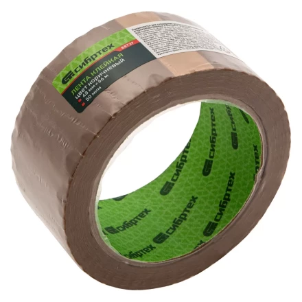 Клейкая лента, 50 мкм, 48 мм х 66 м, цвет коричневый Сибртех 88737 купить в Когалыме