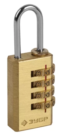 Замок ЗУБР "ЭКСПЕРТ" навесной мини, кодовый, 4 диска 37118-2_z01 купить в Когалыме