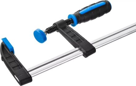 Струбцина ЗУБР "ПРОФЕССИОНАЛ", тип "F", двухкомпонентная ручка, стальная закаленная рейка, 50х200мм 32155-050-200 купить в Когалыме