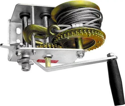 Лебедка шестеренчатая тяга - 0.8 т тросовая  MATRIX 522735 купить в Когалыме