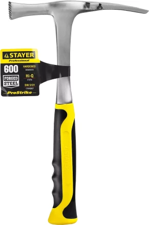 Молоток-кирочка КАМЕНЩИКА STRIKE 600г цельнометаллический, STAYER Professional 20165 20165 купить в Когалыме