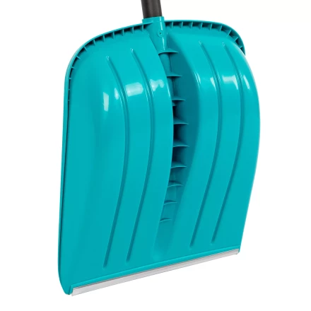 Лопата для уборки снега Palisad 61677, полипропилен, 365х450х1355 мм, алюминиевый черенок, усиленная, LUXE купить в Когалыме