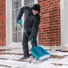Лопата для уборки снега Palisad 61677, полипропилен, 365х450х1355 мм, алюминиевый черенок, усиленная, LUXE купить в Когалыме