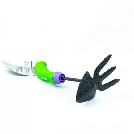 Мотыжка комбинированная Palisad 623778, профиль "лепесток" и 3-зубая, защ. покр, обрез. эргономичная рукоятка купить в Когалыме