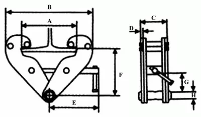Захват балочный тип JT клипса LB г-п 2 тонн купить в Когалыме