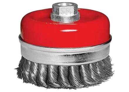 Щетка для УШМ Heavy Duty, 125 мм, М14, "чашка", крученая металлическая проволока  MATRIX 74674 купить в Когалыме