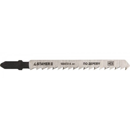 Полотна STAYER &quot;STANDARD&quot;, T101D, для эл/лобзика, HCS, по дереву, фанере, чистый рез, EU-хвост., шаг 4мм, 74мм, 2шт 159472-4_z01 купить в Когалыме