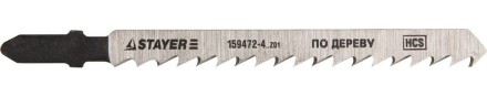 Полотна STAYER &quot;STANDARD&quot;, T101D, для эл/лобзика, HCS, по дереву, фанере, чистый рез, EU-хвост., шаг 4мм, 74мм, 2шт 159472-4_z01 купить в Когалыме