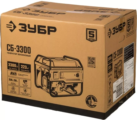 ЗУБР 3300 Вт, бензиновый генератор (СБ-3300) купить в Когалыме