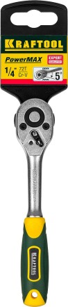Трещотка для торцовых головок KRAFTOOL &quot;EXPERT&quot;, Сr-V сталь, 72 зубца, 1/4&quot; 27791-1/4_z02 купить в Когалыме