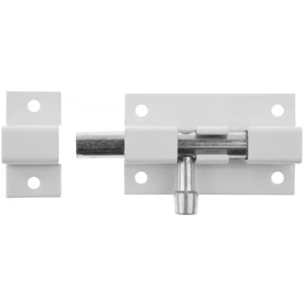 Задвижка накладная для окон и мебели "ШП-50 БЦ", цвет белый/цинк, 50мм 37751-50 купить в Когалыме