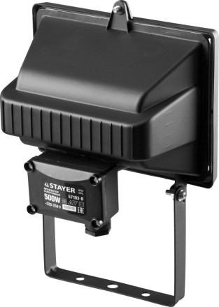 Прожектор STAYER &quot;MASTER&quot; MAXLight галогенный, с дугой крепления под установку, черный, 500Вт 57103-B купить в Когалыме
