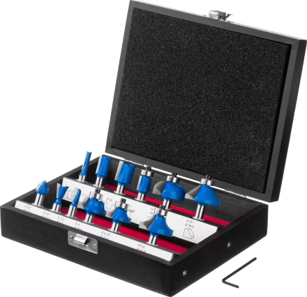 ЗУБР 12 шт, набор профильных фрез по дереву, Профессионал (28796-H12) купить в Когалыме