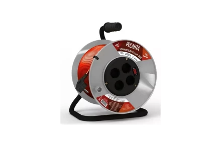 Удлинитель силовой на катушке Ресанта СУ-2х1-30/2 (с выкл., 4 розетки) 61/118/4 купить в Когалыме