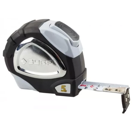 Рулетка ЗУБР "ЭКСПЕРТ" "ПРЕМИУМ", двухкомпонентный корпус, автостоп, полотно с нейлоновым напылением, 5 м / 19 мм 34050-05-19_z01 купить в Когалыме