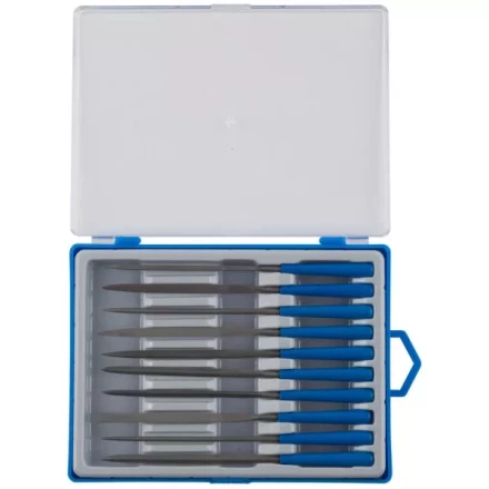 Набор ЗУБР "ЭКСПЕРТ" Надфили, пластмассовая ручка, насечка 0=драчевая, 100мм, 10шт 16021-0-H10 купить в Когалыме