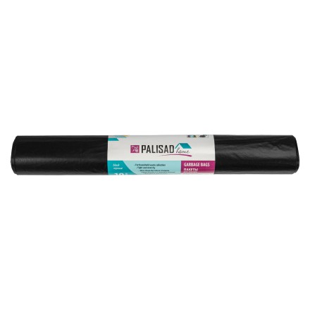 Пакеты для мусора 120 л x 10 шт., ПВД прочные черные, длинный ролик, Home Palisad 927265 купить в Когалыме