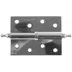 Петля дверная разъемная ЗУБР "ЭКСПЕРТ", 1 подшипник, цвет хром (CP), правая, с крепежом, 100х75х2,5мм, 2 шт 37605-100-2R