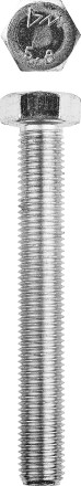 Болт ГОСТ 7798-70, M16 x 140 мм, 5 кг, кл. пр. 5.8, оцинкованный, ЗУБР 303080-16-140 купить в Когалыме