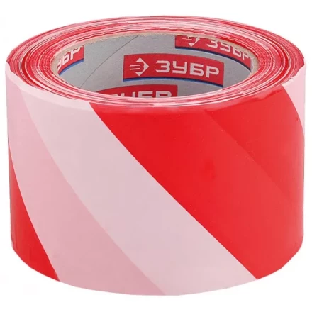 Сигнальная лента ЗУБР "МАСТЕР", цвет красно-белый, 70мм х 200м 12240-70-200 купить в Когалыме