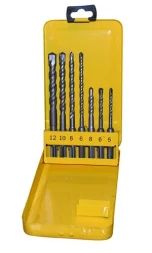 Набор буров SDS+ 5;6;8Х110 мм 6;8;10;12Х160 мм 7 штук металлический футляр Энкор 10997