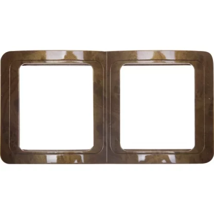 Панель СВЕТОЗАР "ГАММА" накладная, вертикальная, цвет орех, 2 гнезда SV-54147-N купить в Когалыме