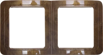 Панель СВЕТОЗАР "ГАММА" накладная, вертикальная, цвет орех, 2 гнезда SV-54147-N купить в Когалыме