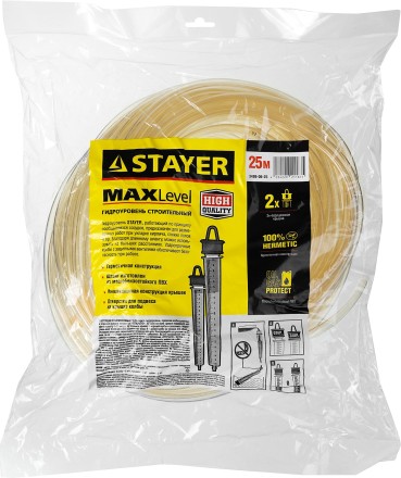 Гидроуровень STAYER &quot;MASTER&quot; с усиленной измерительной колбой большого размера, d 6мм, 25м 579452 купить в Когалыме