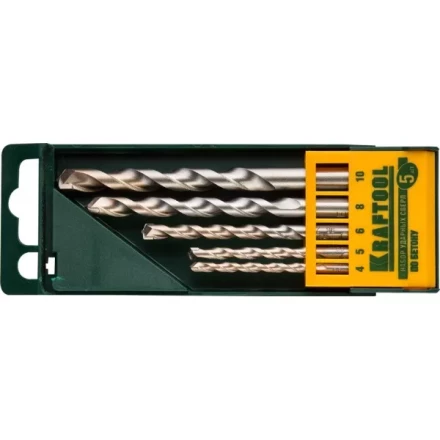 Набор KRAFTOOL Сверла "INDUSTRIE QUALITAT" по бетону ударные, самоцентр. наконечник, цилиндр. хвостовик, в боксе, 5шт 29165-H5 купить в Когалыме