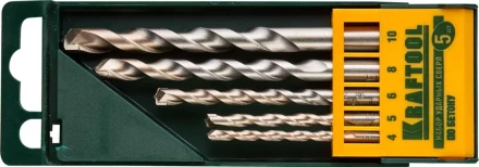 Набор KRAFTOOL Сверла "INDUSTRIE QUALITAT" по бетону ударные, самоцентр. наконечник, цилиндр. хвостовик, в боксе, 5шт 29165-H5 купить в Когалыме