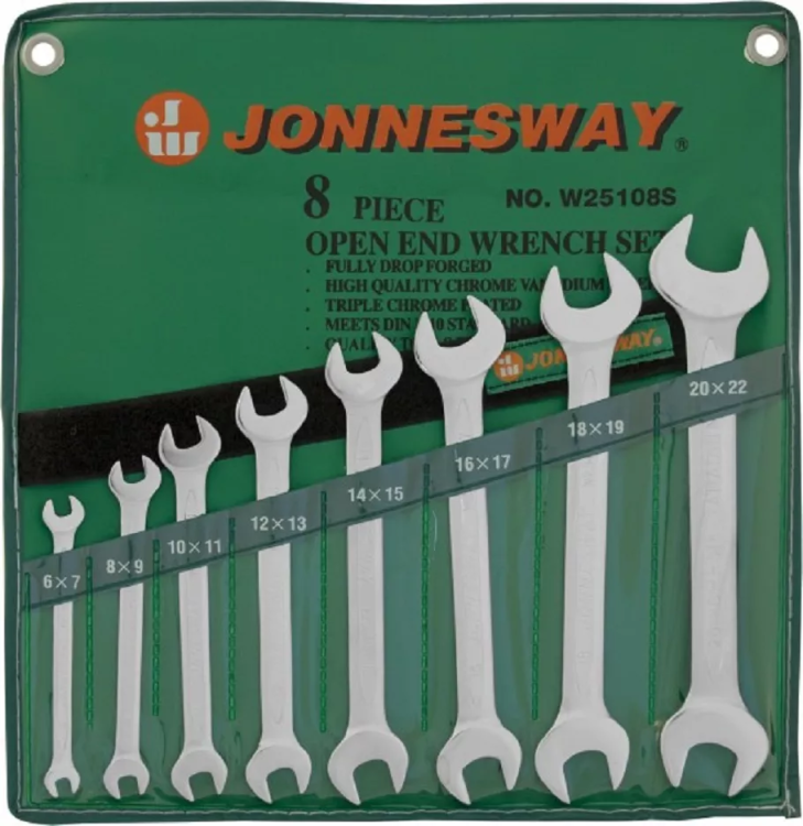 Набор ключей рожковых 6-22мм 8предметов Jonnesway W25108S 47336 купить в Когалыме