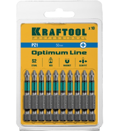 Биты KRAFTOOL OPTIMUM PZ 26124-1-50-10 купить в Когалыме