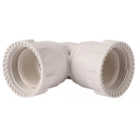 Соединитель ЗУБР &quot;ШиреФит&quot; угловой 90° &quot;накидная гайка - накидная гайка&quot;, 32мм 51497-32 купить в Когалыме