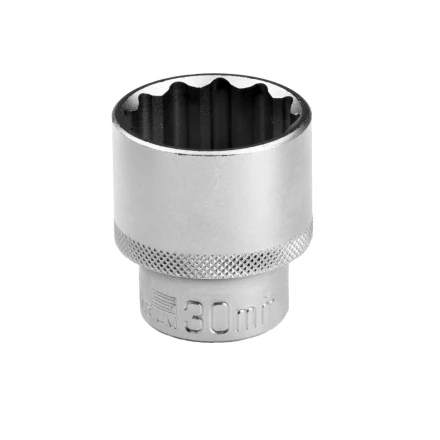 Головка торцевая 30 мм двенадцатигранная CrV под квадрат 1/2 хромированная Stels 13673 купить в Когалыме