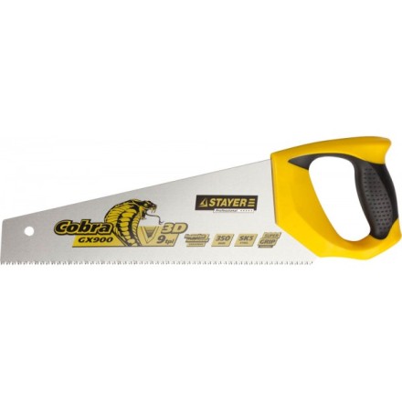 Ножовка STAYER &quot;PROFI&quot; &quot;COBRA&quot; GX900, трехгранный японский зуб, импульсная закалка, 2-х комп ручка, 9 TPI, 350мм 1514-35_z02 купить в Когалыме