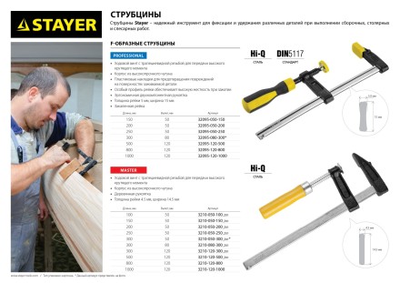 Струбцина STAYER &quot;PROFI&quot; ручная пистолетная, 150мм 32242-15 купить в Когалыме