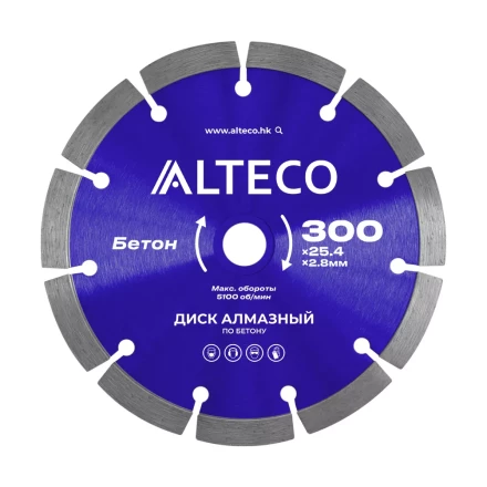 Диск алмазный по бетону ALTECO 300x25.4x2.8 мм 66520 купить в Когалыме