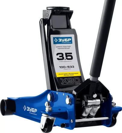 Домкрат гидравлический подкатной X90, 3,5т, 100-533мм, ЗУБР Профессионал 43054-3.5 43054-3.5 купить в Когалыме