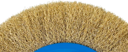 ЗУБР "ПРОФЕССИОНАЛ". Щетка дисковая для точильно-шлифовального станка, витая стальная латунирован проволока 0,3мм, 125х32мм 35186-125_z01 купить в Когалыме