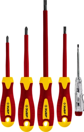 ЗУБР 5 предм, набор диэлектрических отверток, Профессионал (25265) купить в Когалыме