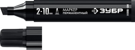 ЗУБР МП-1000К чёрный, 2-10 мм, клиновидный перманентный маркер (06333-2) купить в Когалыме