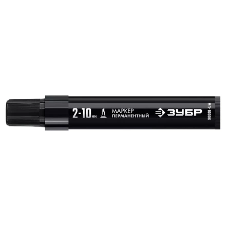 ЗУБР МП-1000К чёрный, 2-10 мм, клиновидный перманентный маркер (06333-2) купить в Когалыме