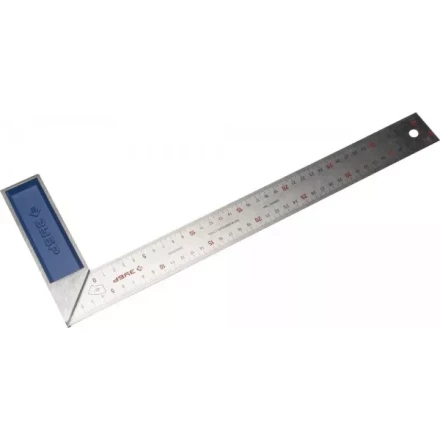 Угольник ЗУБР "ЭКСПЕРТ" столярный, гравированная шкала, алюминиевая рукоятка, нержавеющее полотно 37мм, 400мм 34393-40 купить в Когалыме