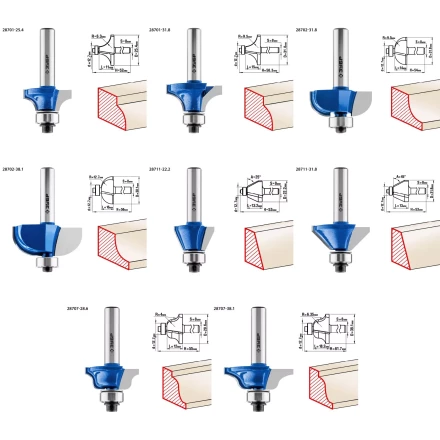 ЗУБР 26 шт, набор профильных фрез по дереву, Профессионал (28796-H26) купить в Когалыме