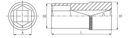 Головка торцевая глубокая 1/4"DR 13 мм S04HD2113 Jonnesway 48008 купить в Когалыме